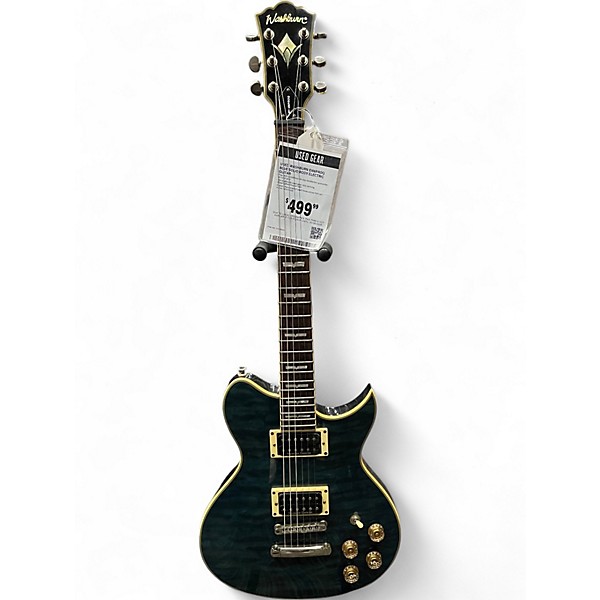 Used Washburn EI66PROQ Blue Solid Body Electric Guitar