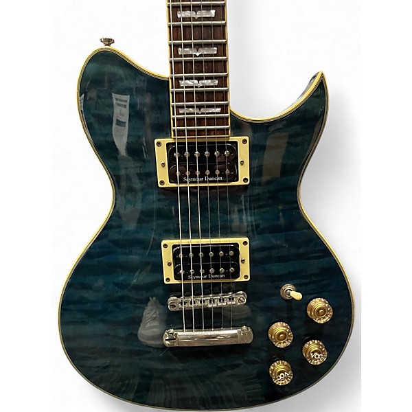 Used Washburn EI66PROQ Blue Solid Body Electric Guitar