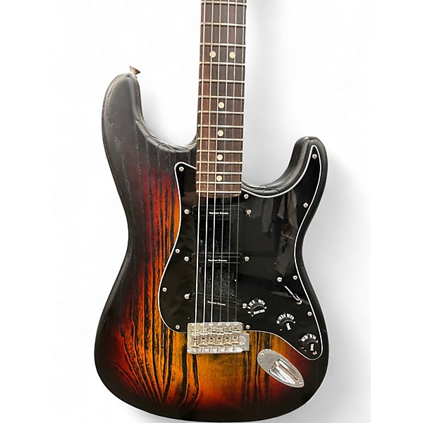 Used Fender Limited Edition Sandblasted Stratocaster 3 Tone Sunburst Solid Body Electric Guitar