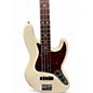 Used 2008 Fender American Standard Jazz Bass Olympic White Electric Bass Guitar