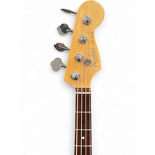 Used 2008 Fender American Standard Jazz Bass Olympic White Electric Bass Guitar