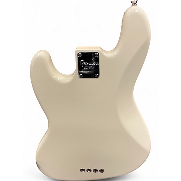 Used 2008 Fender American Standard Jazz Bass Olympic White Electric Bass Guitar