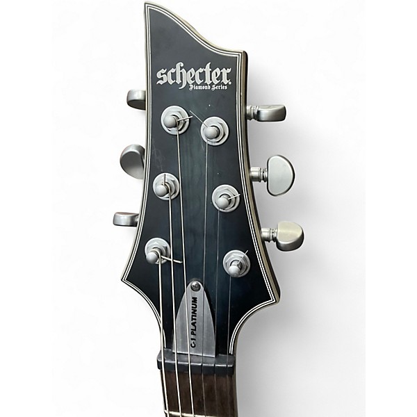 Used Schecter Guitar Research C1 Platinum Trans Black Solid Body Electric Guitar
