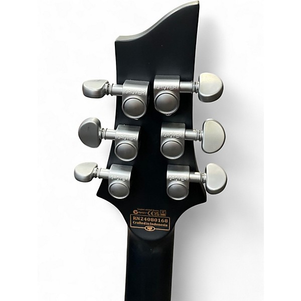 Used Schecter Guitar Research C1 Platinum Trans Black Solid Body Electric Guitar