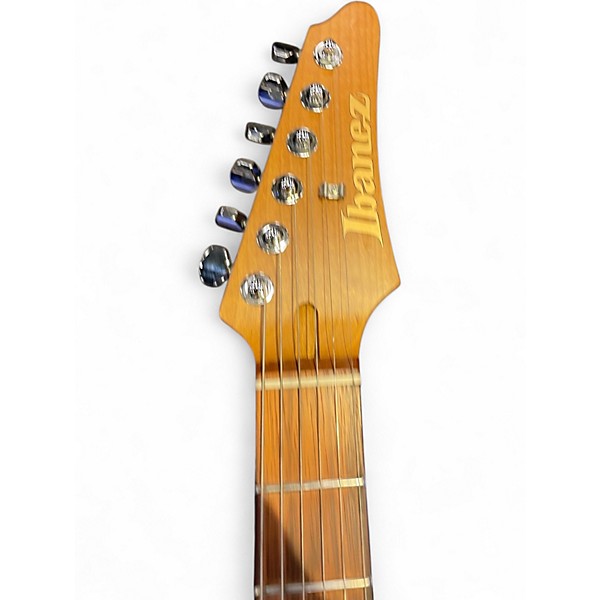 Used Ibanez AZ24S1F Transparent Black Sunburst Solid Body Electric Guitar