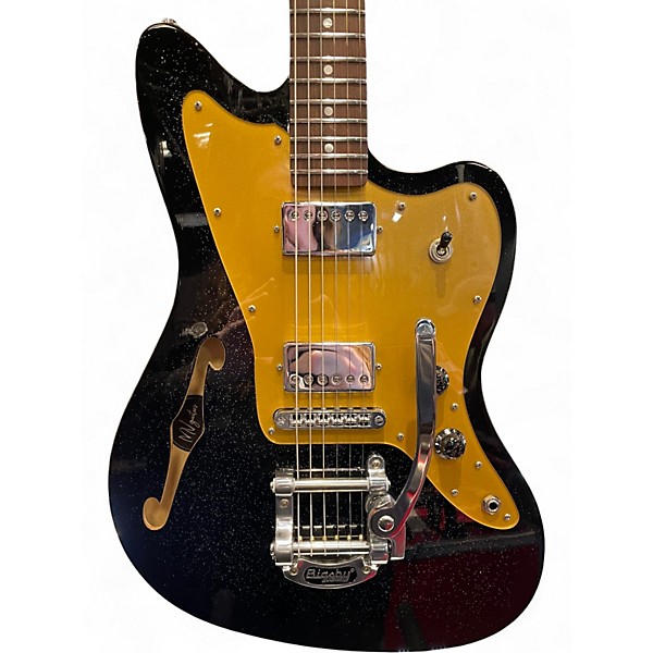 Used Mv Guitars J Custom Black Hollow Body Electric Guitar