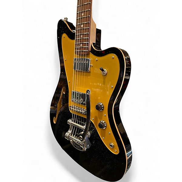Used Mv Guitars J Custom Black Hollow Body Electric Guitar
