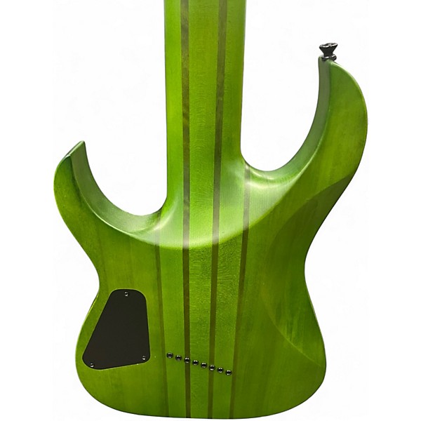 Used Harley Benton Multiscale 8 string Quilted maple green Solid Body Electric Guitar