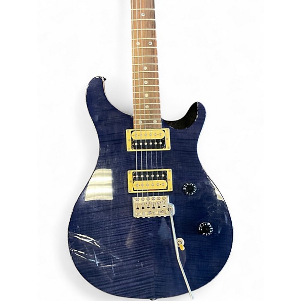 Used PRS SE Custom 24 Trans Black Solid Body Electric Guitar