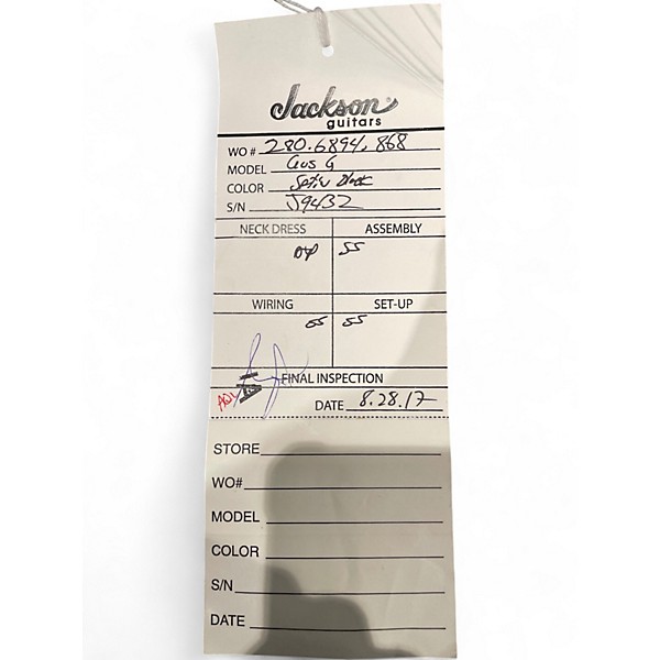 Used 2023 Jackson USA GUS G STAR BLACK SATIN Solid Body Electric Guitar