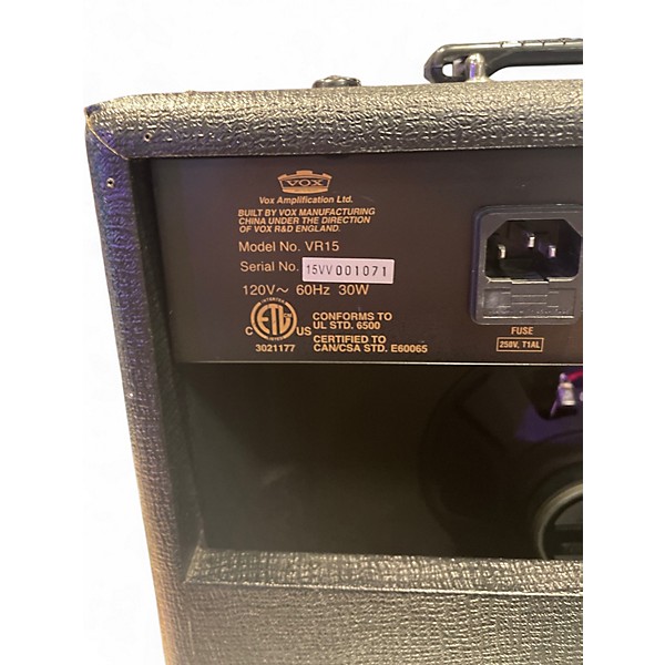 Used VOX VR15 Tube Guitar Combo Amp