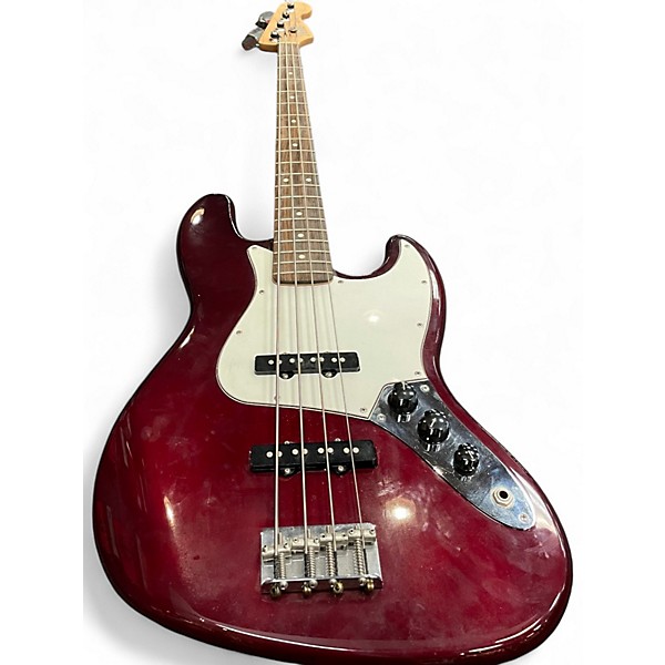 Vintage 2003 Fender Standard Jazz Bass Burgundy Electric Bass Guitar