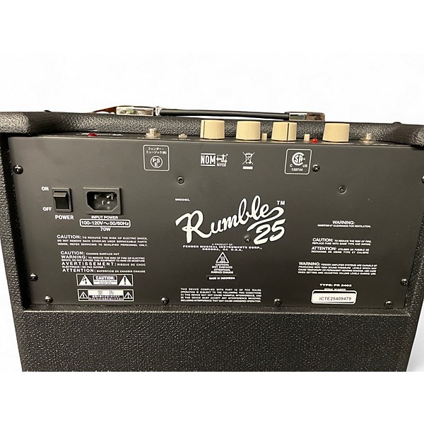 Used Fender Rumble V3 25w 1x8 Bass Combo Amp