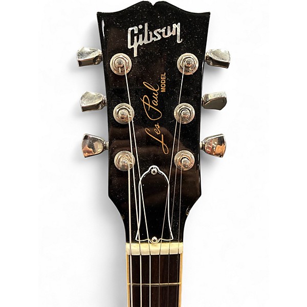 Used Gibson Les Paul Classic Black and White Solid Body Electric Guitar