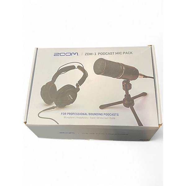 Used Zoom ZDM-1 Dynamic Podcast Mic pack Recording Microphone Pack