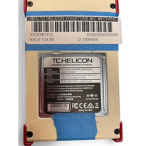 Used TC Helicon VoiceTone Mic Mechanic Vocal Processor