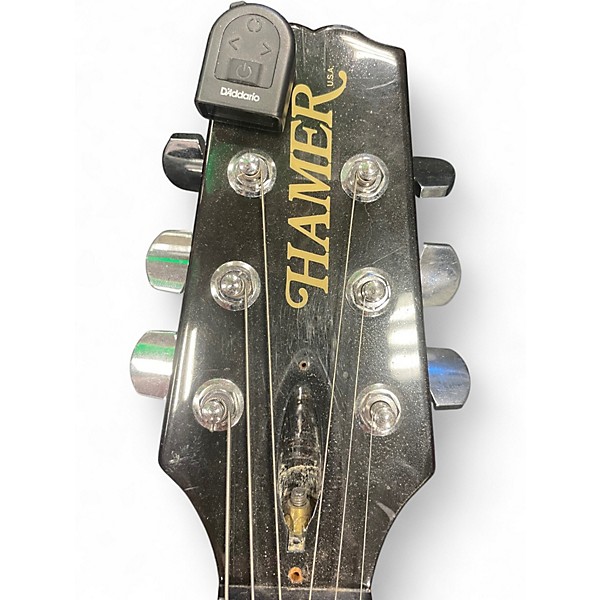 Vintage 1990s Hamer Duotone Shotgun Trans Red Hollow Body Electric Guitar