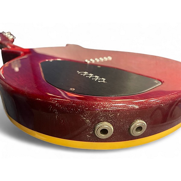 Vintage 1990s Hamer Duotone Shotgun Trans Red Hollow Body Electric Guitar