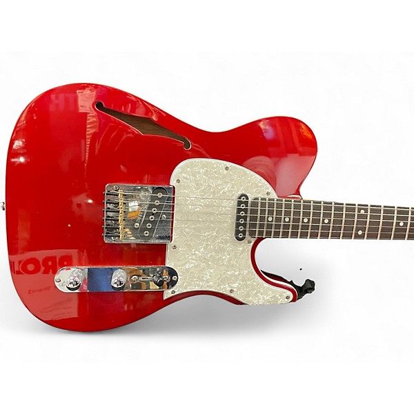 Used G&L ASAT Classic Limited Edition Candy Apple Red Hollow Body Electric Guitar