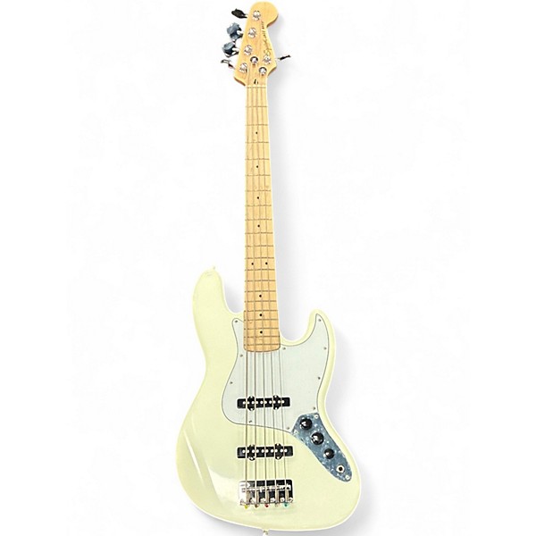 Used Squier  Jazz Bass V 5 String Arctic White Electric Bass Guitar