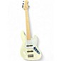 Used Squier  Jazz Bass V 5 String Arctic White Electric Bass Guitar