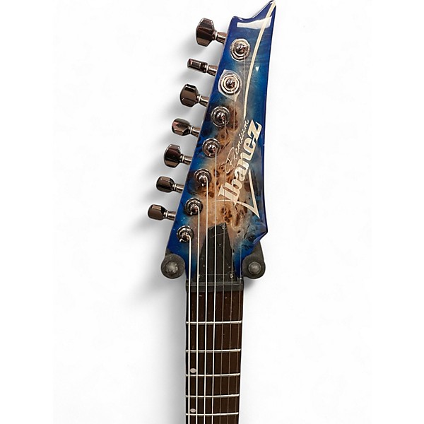Used Ibanez rg1027pbf Blue Burst Solid Body Electric Guitar
