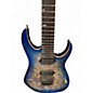 Used Ibanez rg1027pbf Blue Burst Solid Body Electric Guitar