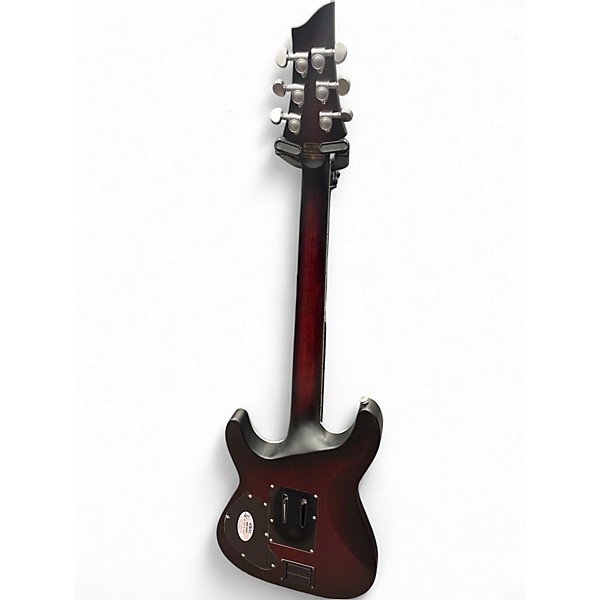 Used Schecter Guitar Research C-1 Platinum FR S Satin Crimson Red Burst Solid Body Electric Guitar