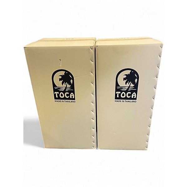Used Toca 2800FBKS Players Series Fiberglass Congas With Double Conga Conga