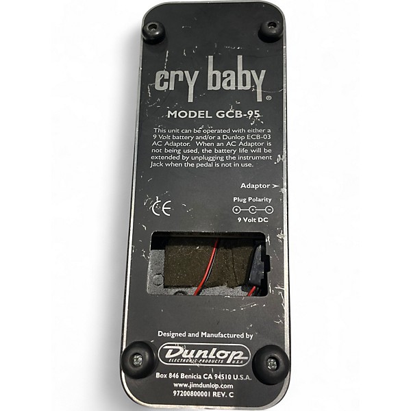 Used Dunlop GCB95 Original Crybaby Wah Effect Pedal