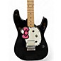 Used Squier Hello Kitty Hum Black With Kitty Pickguard Left Hand Black Solid Body Electric Guitar thumbnail