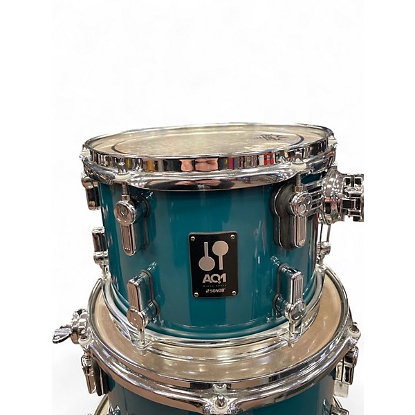 Used SONOR 5 Piece AQ1 Caribbean Blue Drum Kit