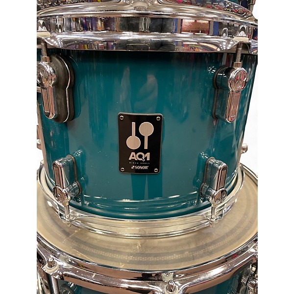 Used SONOR 5 Piece AQ1 Caribbean Blue Drum Kit
