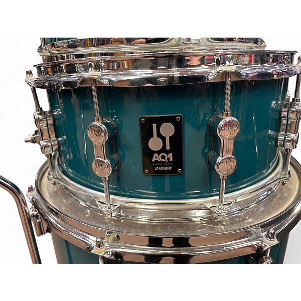 Used SONOR 5 Piece AQ1 Caribbean Blue Drum Kit