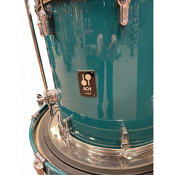 Used SONOR 5 Piece AQ1 Caribbean Blue Drum Kit