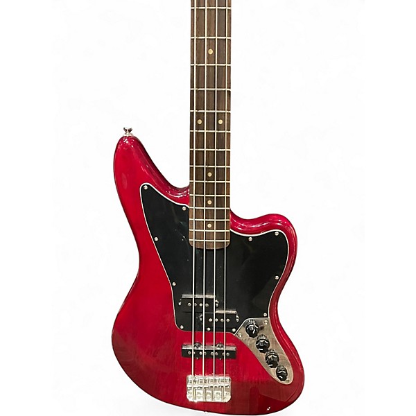 Used Squier Vintage Modified Jaguar Bass Special Cherry Electric Bass Guitar