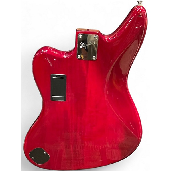 Used Squier Vintage Modified Jaguar Bass Special Cherry Electric Bass Guitar