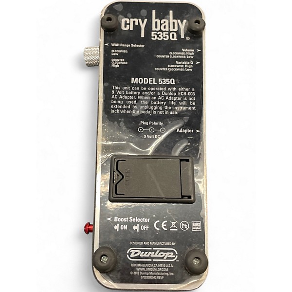 Used Dunlop 535Q Cry Baby Multi-Wah Effect Pedal