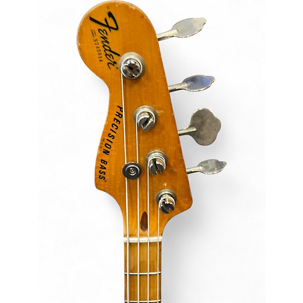Vintage 1977 Fender Precision Bass Left Handed Natural Electric Bass Guitar