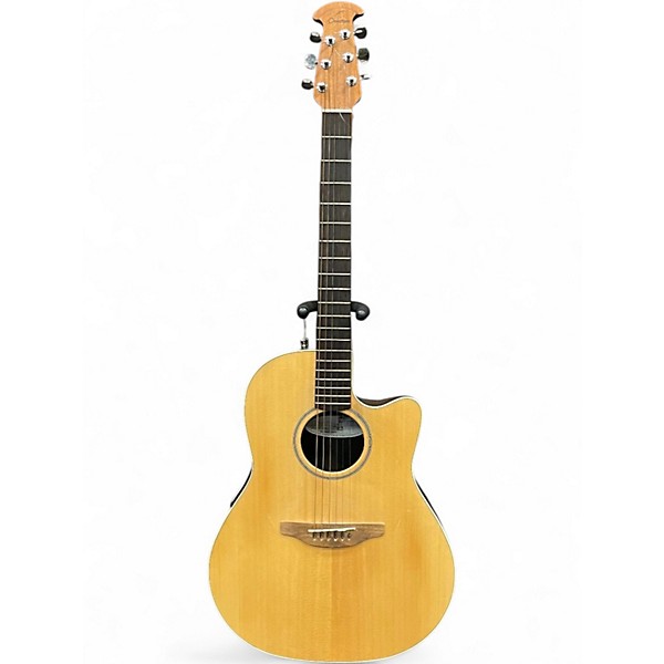 Used Ovation balladeer s771 Natural Acoustic Electric Guitar