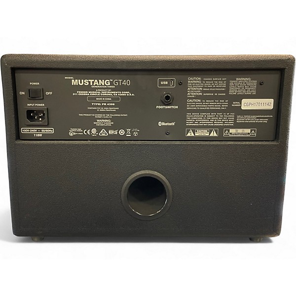 Used Fender Mustang GT 40 40W 2X6.5 Guitar Combo Amp