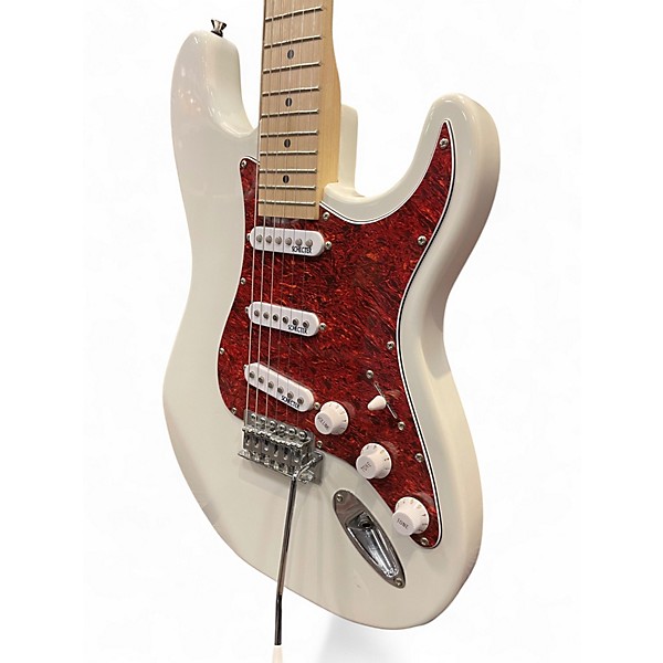 Used Schecter Guitar Research STRAT-STYLE White Solid Body Electric Guitar