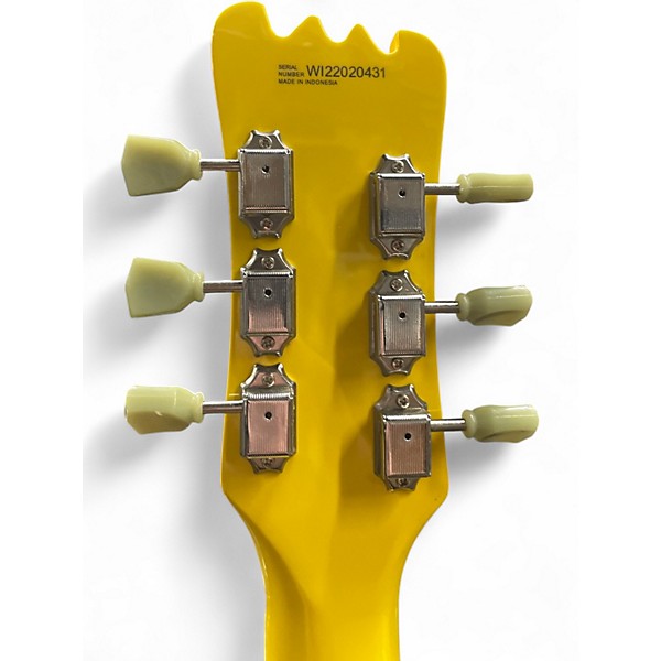 Used Eastwood Sidejack DLX Baritone Modena Yellow Solid Body Electric Guitar