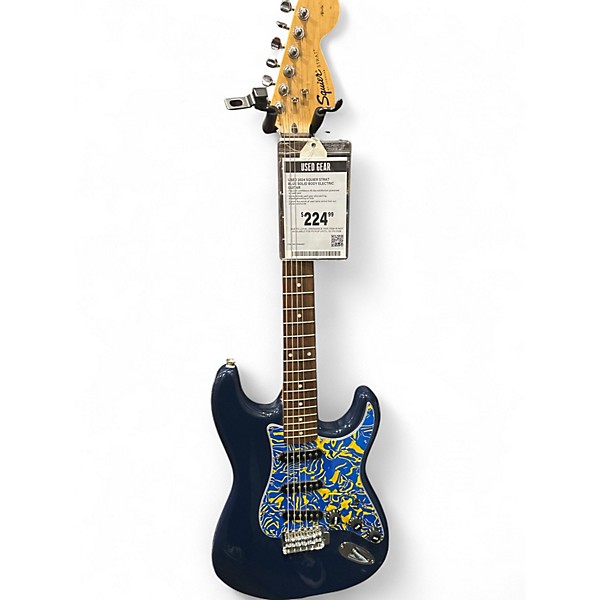Used 2024 Squier strat blue Solid Body Electric Guitar