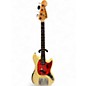 Vintage 1966 Fender Mustang Bass Olympic White Electric Bass Guitar thumbnail