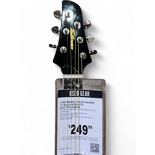 Used Ibanez TCY10E Talman lh Black Acoustic Electric Guitar