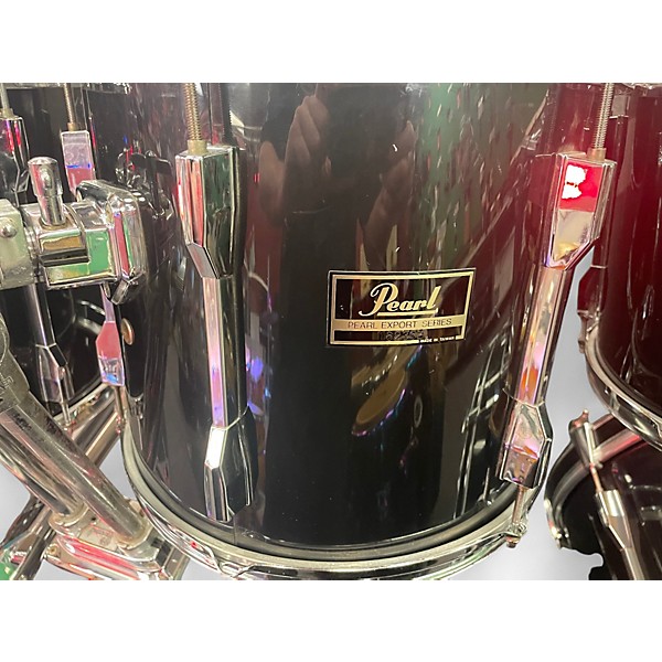 Used Pearl 8 Piece Export Black Drum Kit
