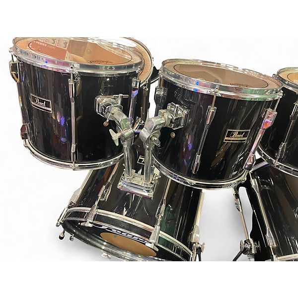 Used Pearl 8 Piece Export Black Drum Kit