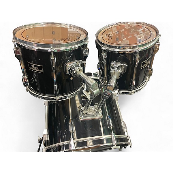 Used Pearl 8 Piece Export Black Drum Kit