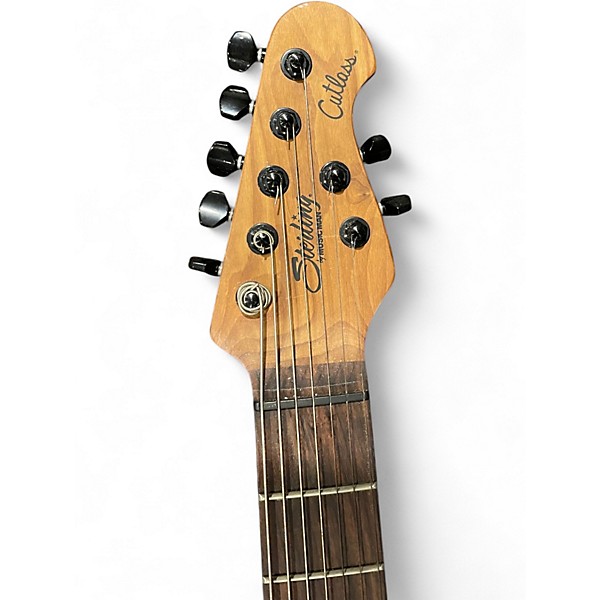 Used Sterling by Music Man Jason Richardson Signature Cutlass HH Dark Scarlet Burst Solid Body Electric Guitar